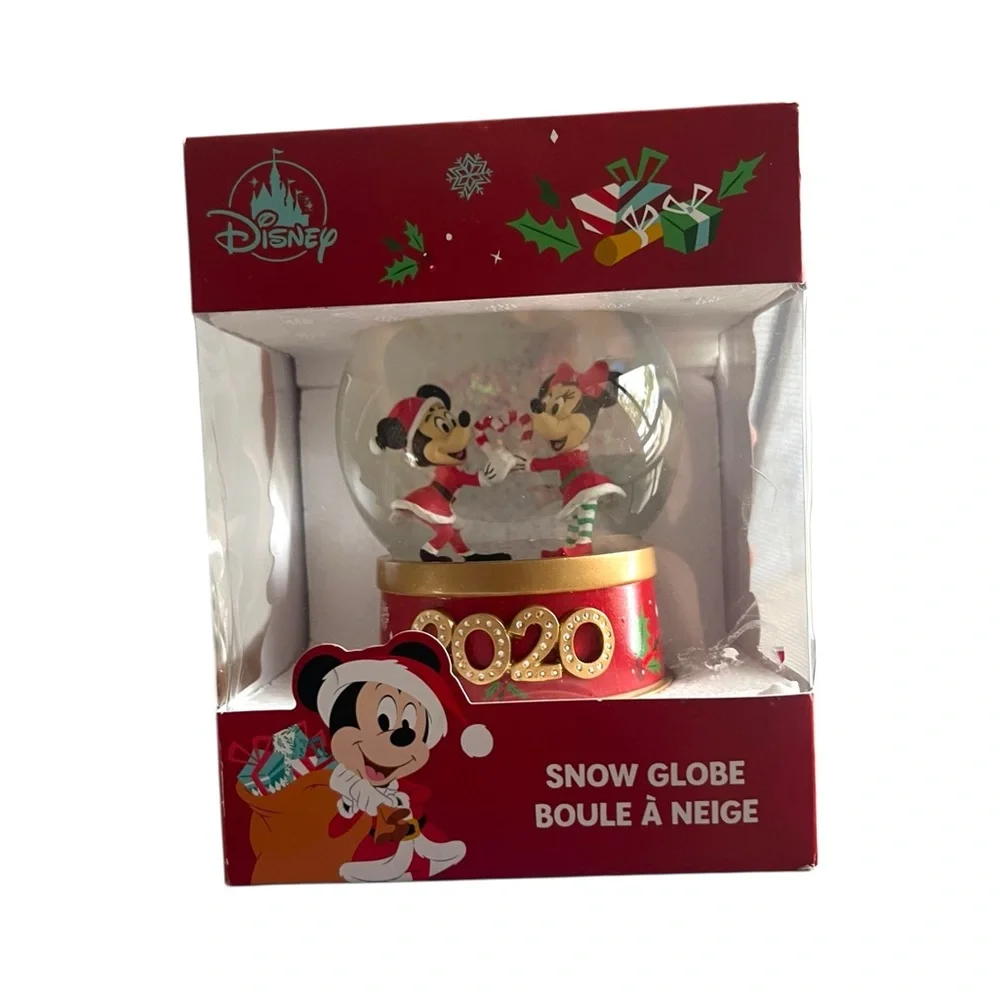 Disney 2020 Holiday Mickey & Minnie Mouse‎ Exclusive Snow Globe NEW